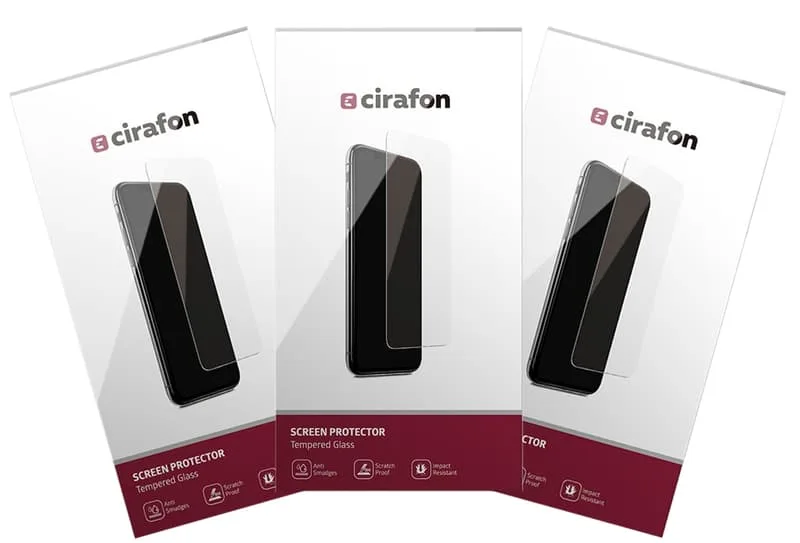 Cirafon skärmskydd i Asahi-glas, 0,3 mm, 3-pack