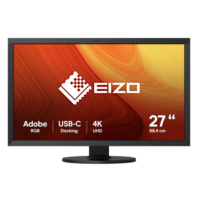 27" Eizo ColorEdge CS2740, 4K/UHD 3840x2160, 10 ms, höjdjusterbar, pivot, HDMI/DP/USB-C 60W, USB 3.2-hubb