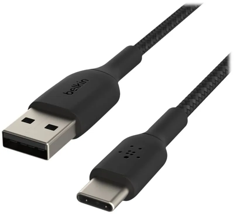Belkin Boost Charge flätad kabel USB-A till USB-C, 15 cm