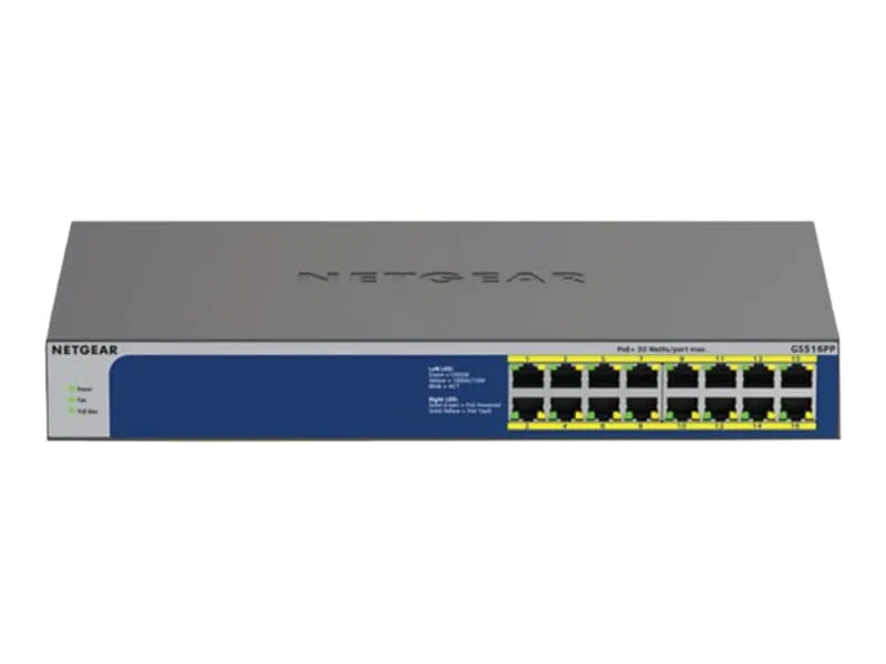 GS516PP Unmanaged Gigabit Switch PoE