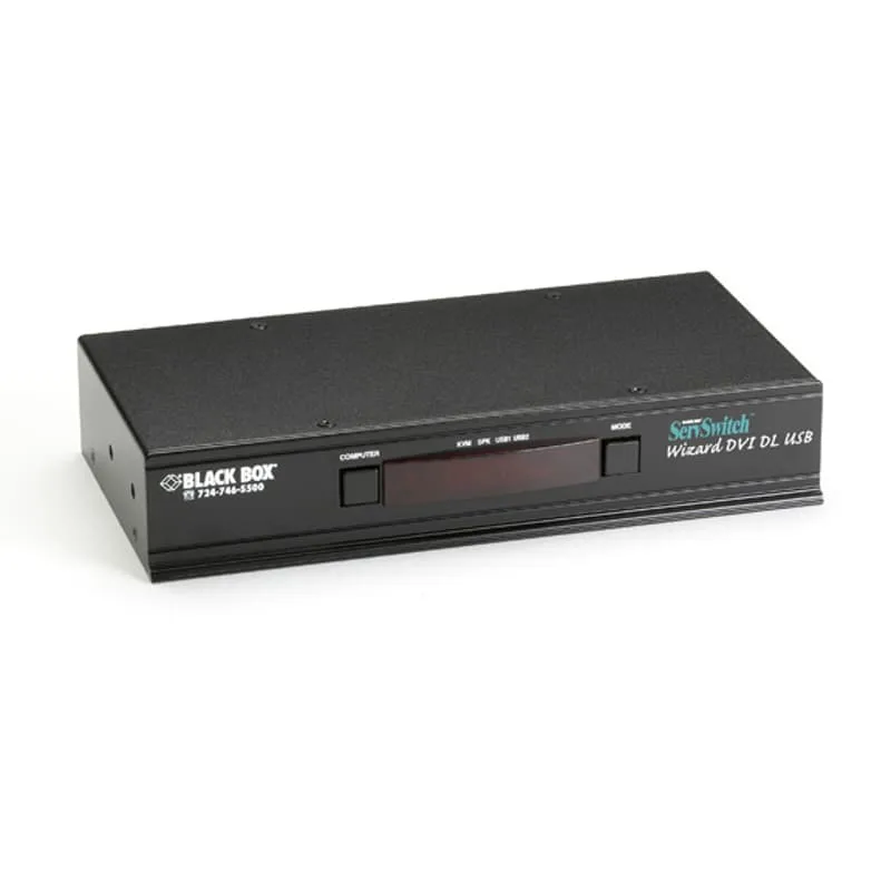 4 Port Dual Link KVM DVI. USB + Audio