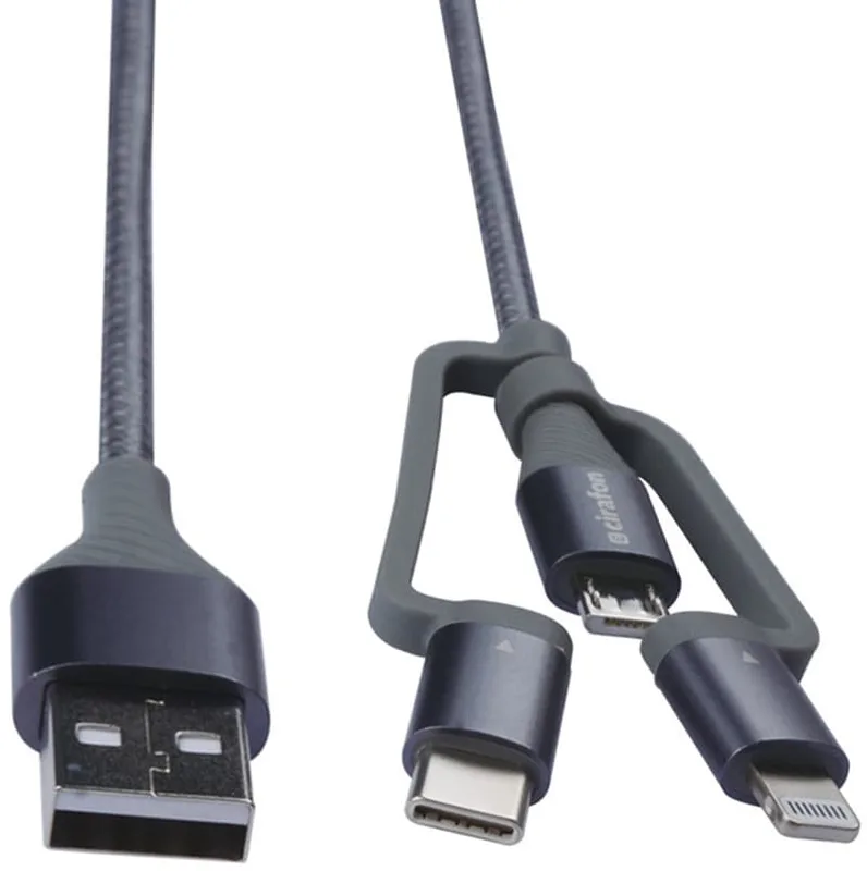 Cirafon Sync/Charge Cable AM To 3-In-One 1.2m