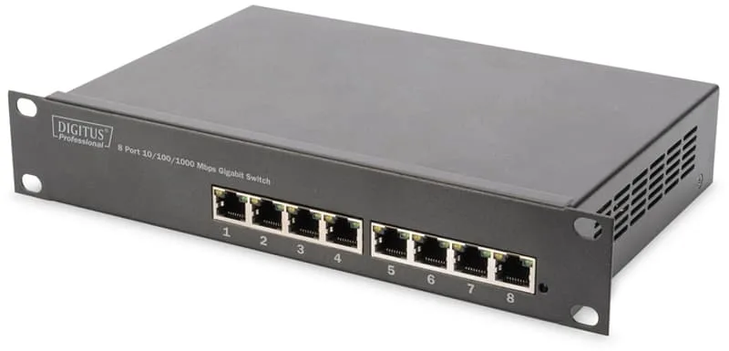 DIGITUS Professional DN-80114 nätverksswitch, 8 portar, ohanterad