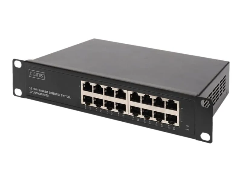 Digitus DN-80115 switch 16 portar, 10 tum rack