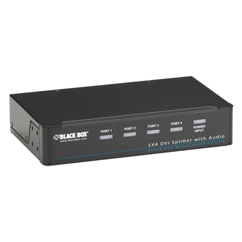 DVI-D Splitter with Audio and HDCP, 1 x 4