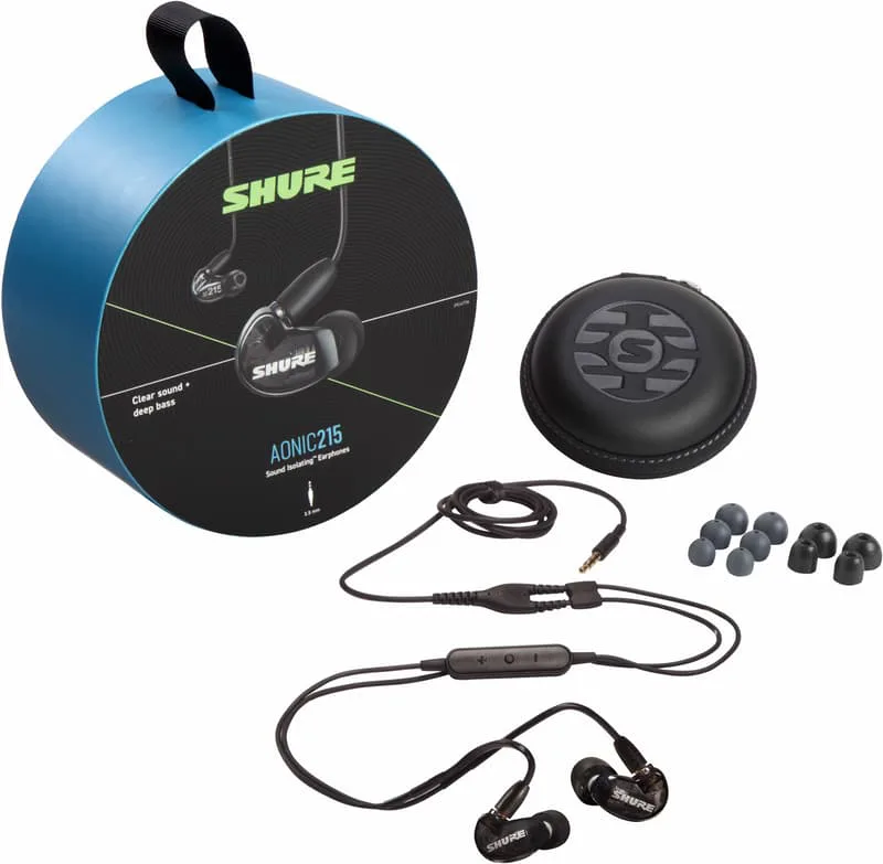 Shure (Se215Dybk+Uni-Efs) Aonic 215 Auricolari Colore Nero