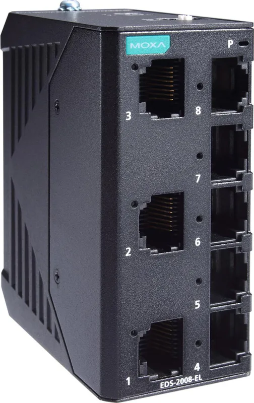 Moxa EDS-2008-ELP Industriell Ohanterad 8-port Switch