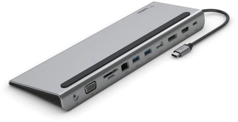 INC004BTSGY dockningsstationer för bärbara datorer Kabel USB 3.2 Gen 1 (3.1 Gen 1) Type-C Svart, Grå