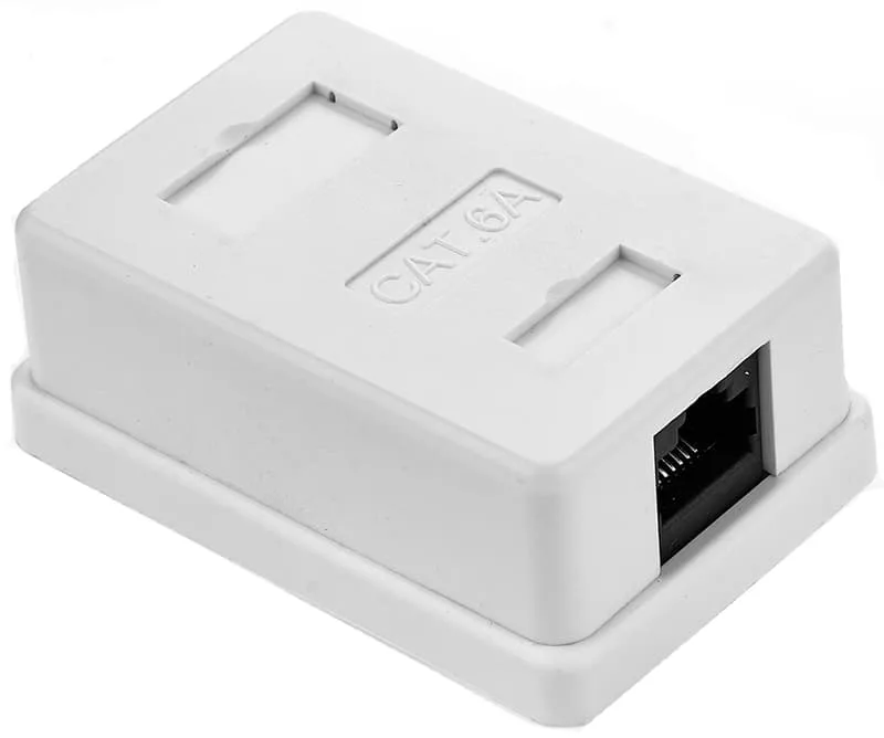 Utanpåliggande nätverksuttag 1-port CAT6A