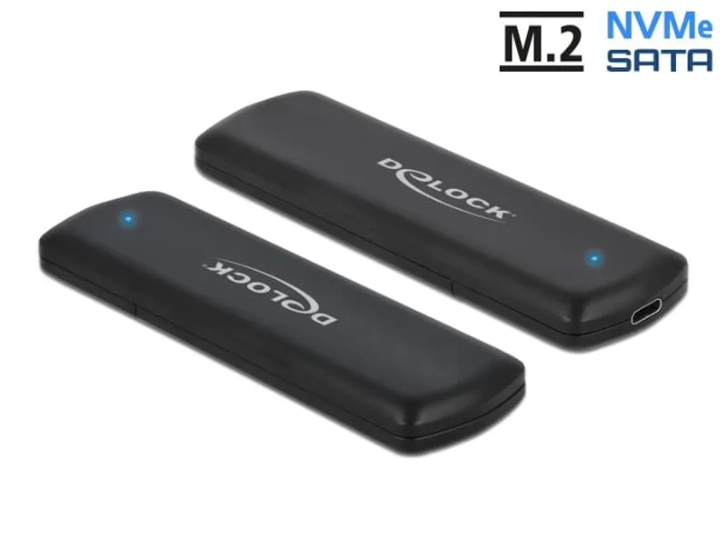 DeLOCK External USB TypeC™ Combo Enclosure M.2 NVMe PCIe or SATA