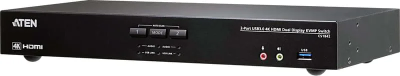 Aten 2-portars USB 3.0 4K HDMI dubbelvisningsenhet