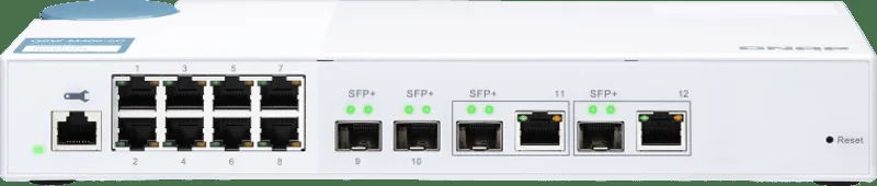 QSW-M408-2C nätverksswitchar hanterad L2 10G Ethernet (100/1000/10000) Vit