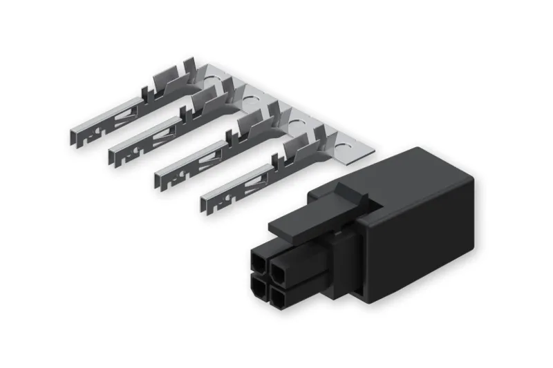 4-pins strömkontakt med terminaler
