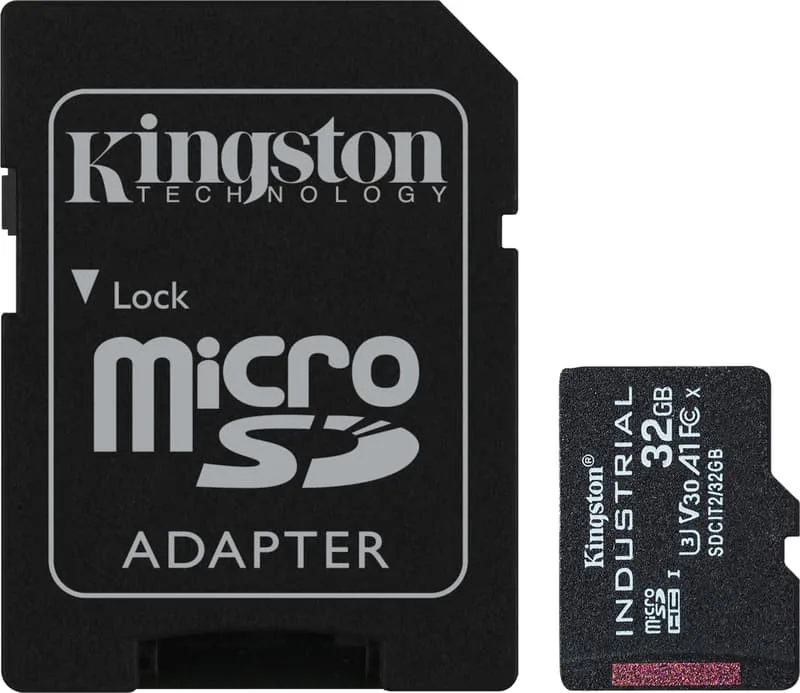 kingston 32GB microSDHC Industrial C10 A1 pSLC Card + SD Adapter