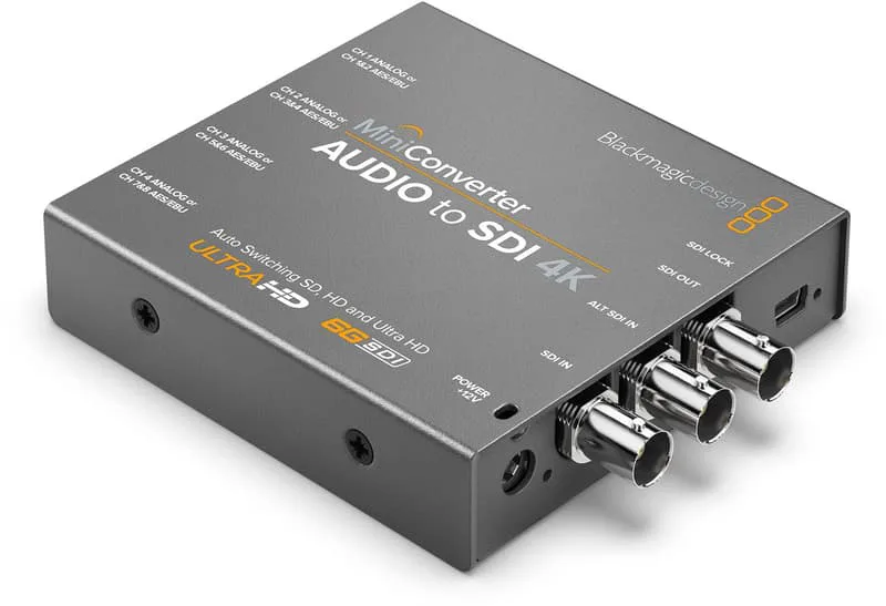 Design Mini Converter Audio to SDI 4K Aktiv videokonverterare 3840 x 2160