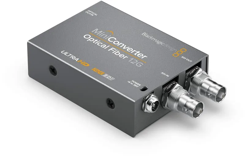 Design Mini Converter Optical Fiber 12G Aktiv videokonverterare 3840 x 2160