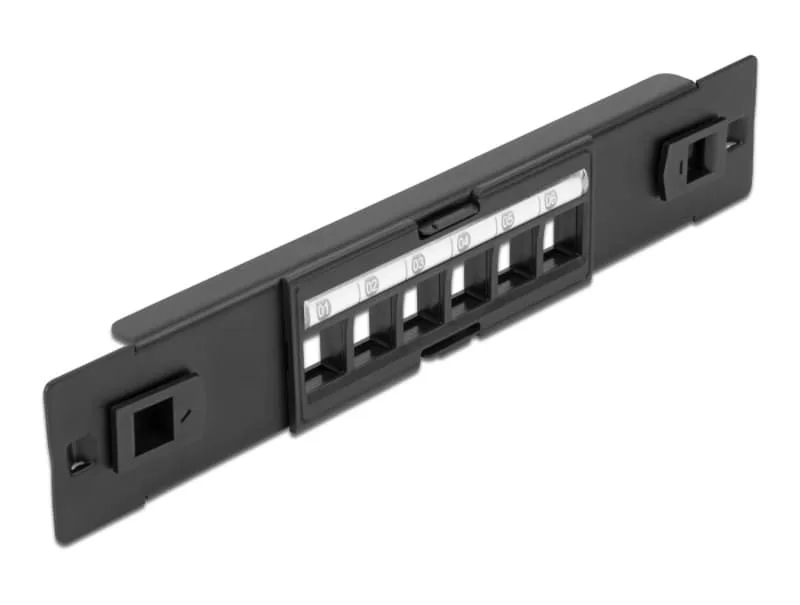 Delock 10" Keystone Patch Panel, för 12xKeystone kontaktdon, 1U, svar