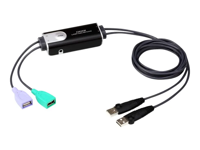 ATEN CS62KM KM-switch, 2 portar, USB