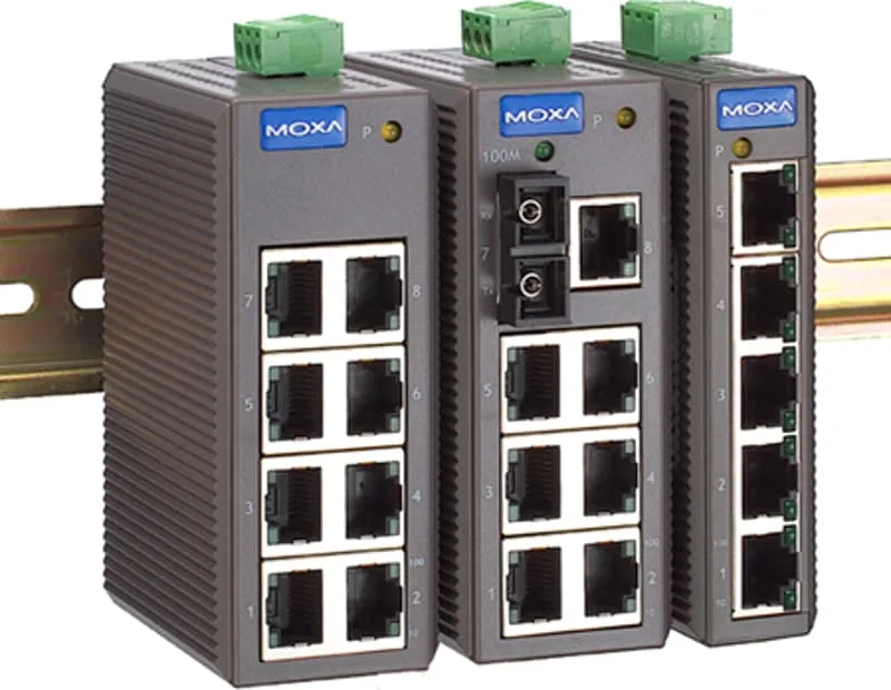 Moxa EDS-205 ohanterad industriell switch