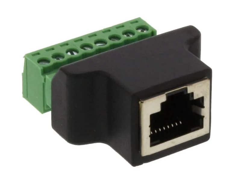 RJ45 hona till skruvplint