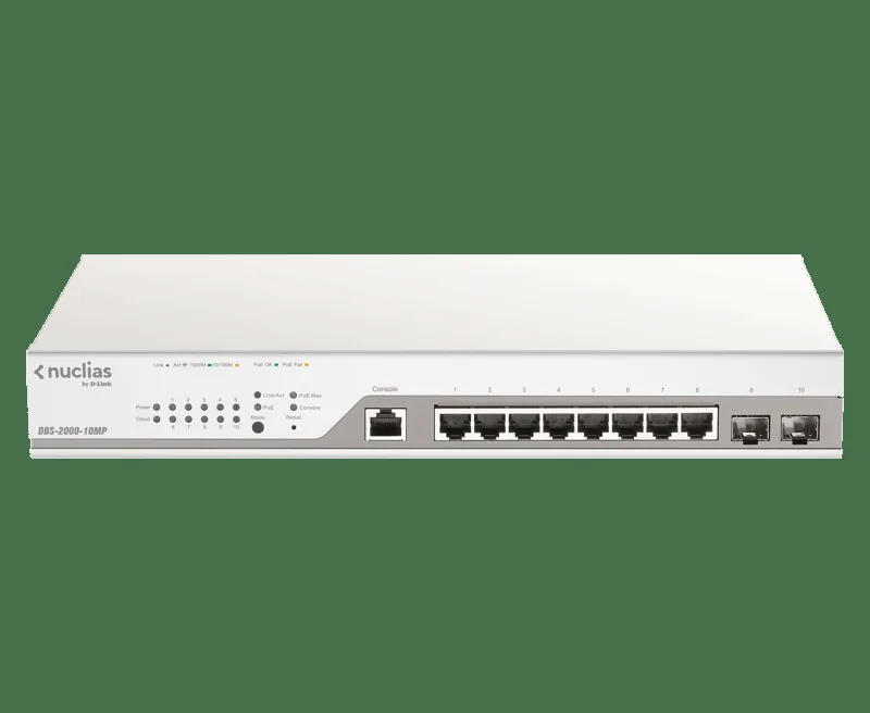 D-Link DBS-2000-10MP nätverksswitchar hanterad L2 Gigabit Ethernet