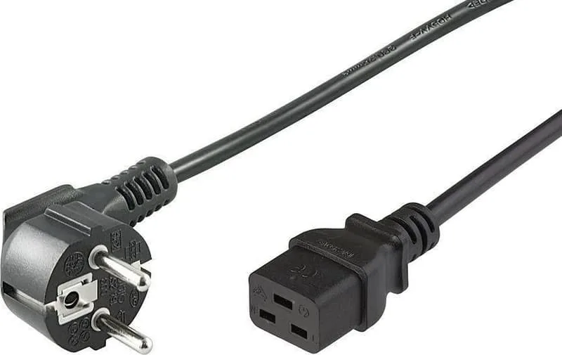 PE0771902 strömkablar Svart 1,8 m CEE7/7 C19 coupler