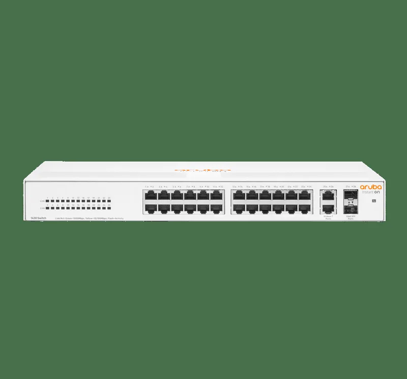 HPE Networking Instant On 1430 26-Port + 2-SFP Gigabit Switch