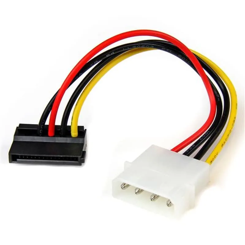 StarTech.com 15 cm 4-stifts Molex till vänstervinklad SATA-strömkabeladapter