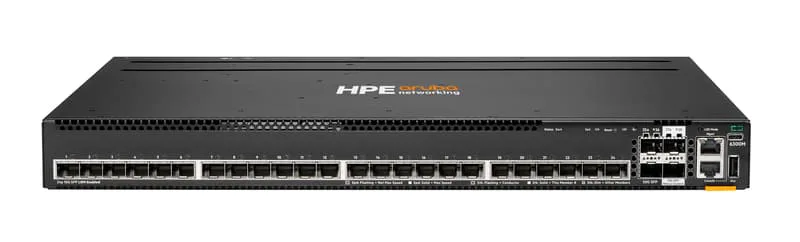 Aruba Networking CX 6300M 24p SFP+ LRM support and 2p 50G and 2p 25G MACSec Switch hanterad L3 Strömförsörjning via Ethernet (PoE) stöd 1U