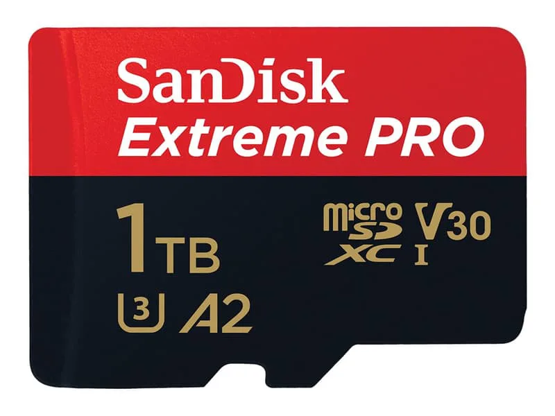 SanDisk 1 TB Extreme PRO microSDXC-kort + SD-adapter + RescuePRO Deluxe