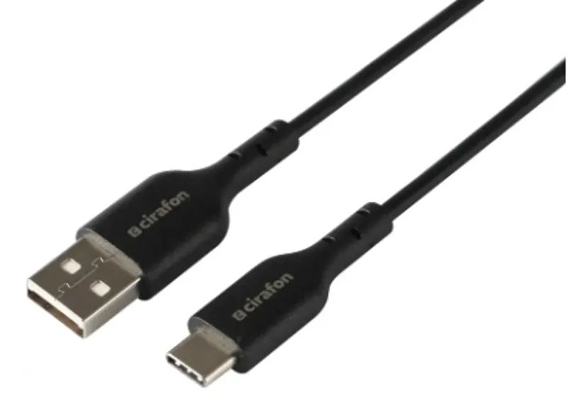 CFPS-AC-BLACK USB-kablar 0,15 m USB 2.0 USB A USB C