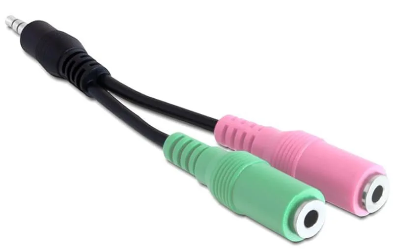 3.5mm/2 x 3.5mm ljudkabel 0,12 m 3,5mm Multifärg