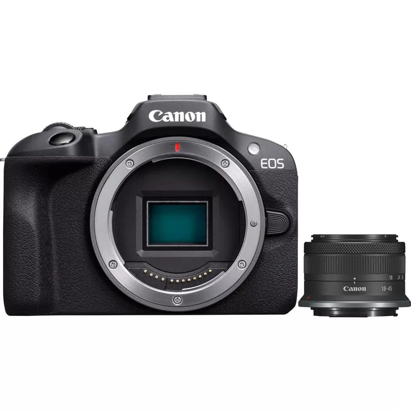 Canon systemkamera eos r100 + rf-s 18-45mm f/4.5-6.3 is stm + rf-s 55-210mm f/5-7.1 is stm