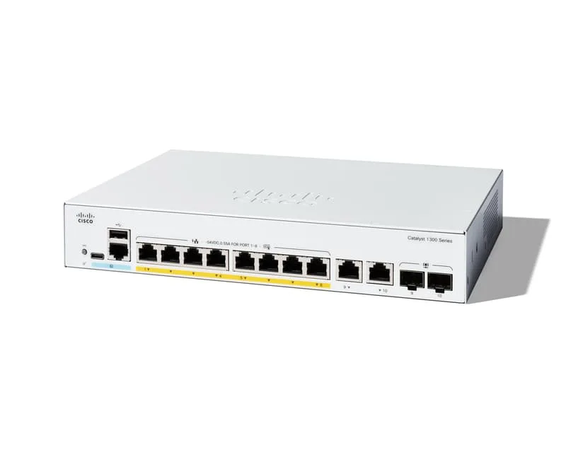Catalyst C1300 Managed 8x1GbE 2xCombo PoE 60W Switch