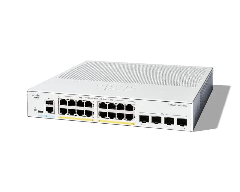 Catalyst C1300 Managed 16x1GbE 4x10GbE SFP+ PoE 120W Switch