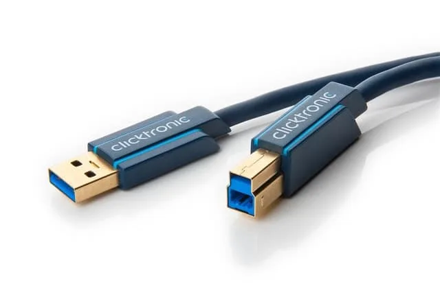 ClickTronic Adapterkabel från USB-A till USB-B 3.0 Premiumkabel
