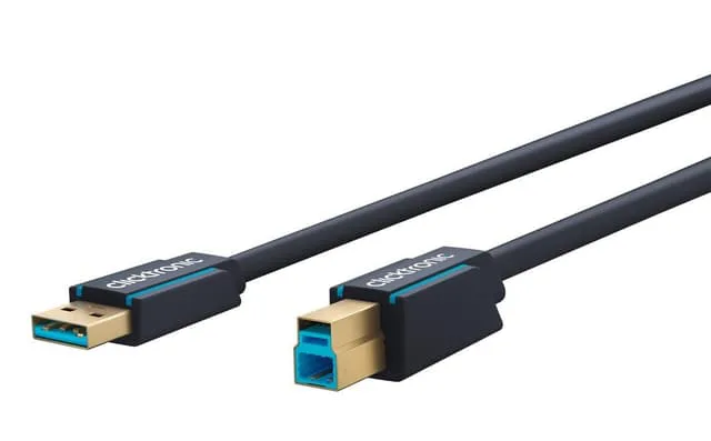 ClickTronic Adapterkabel från USB-A till USB-B 3.0 Premiumkabel