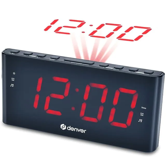 Denver CPR-710 klockradio med projektion och två alarm
