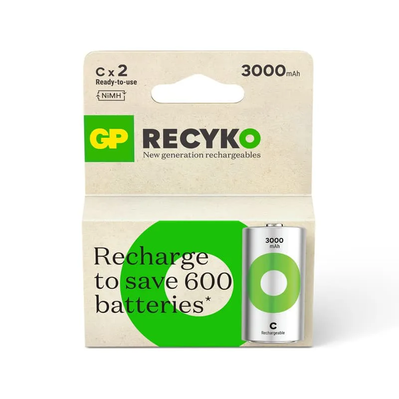 GP Recyko Rechargeable Battery C 3000 Mah