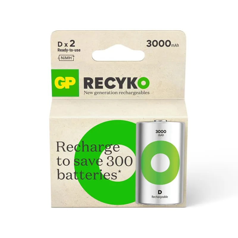 GP Batteri Recyko NiMH D HR20