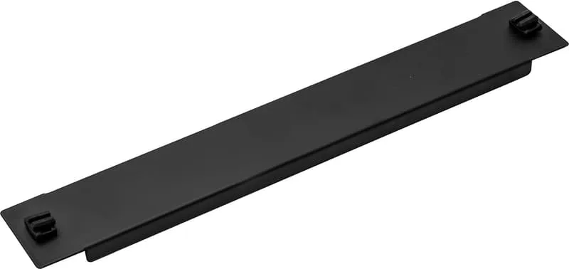 Täckpanel 1U 10" Svart Snap-in