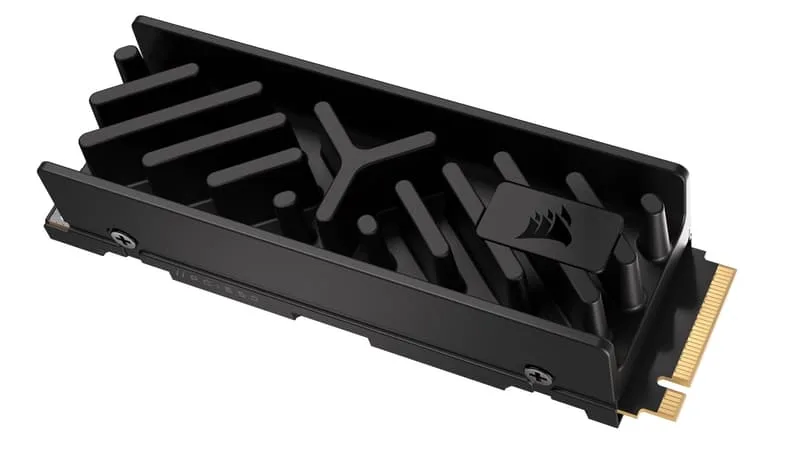 CORSAIR MP700 ELITE 1TB PCIe 5.0 x4 NVMe M.2 SSD – Inkluderar Kylfläns i Aluminium – Upp till 10 000 MB/s – 3D TLC NAND