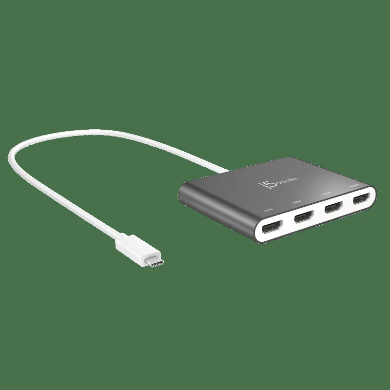 JCA366-N USB-C to 4-Port HDMI Multi-Monitor Adapter