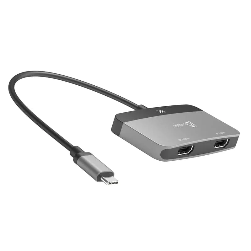 JCA465-N 8K USB-C to Dual HDMI Display Adapter