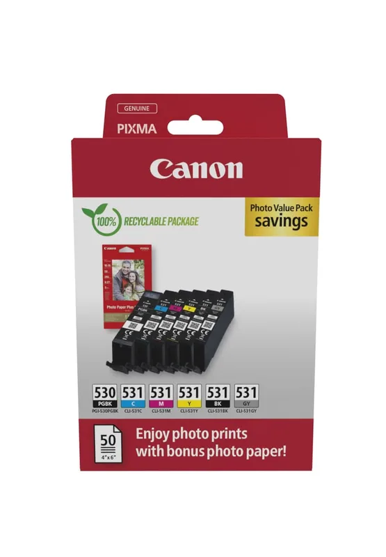 Canon Bläck Photo Value Pack PGI-530/CLI-531 +