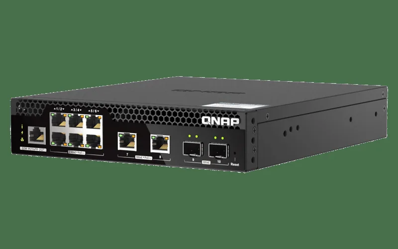 QNAP - switch - halv bredd - 10 portar