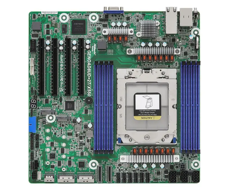 ASRock GENOAD8UD-2T/X550 moderkort Socket SP5 micro ATX