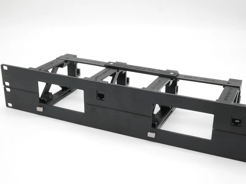 19" Panel 2U Black with Bracket for 2 x Apple Mac Mini M4