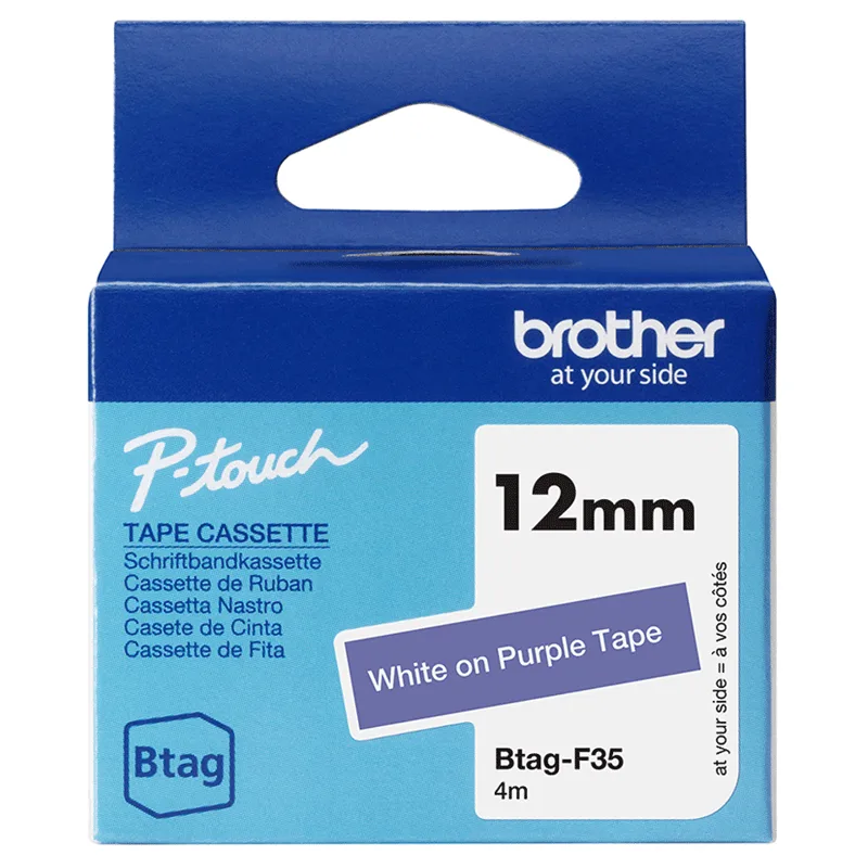 Tape BTag-F35 12mm Vit/Lila