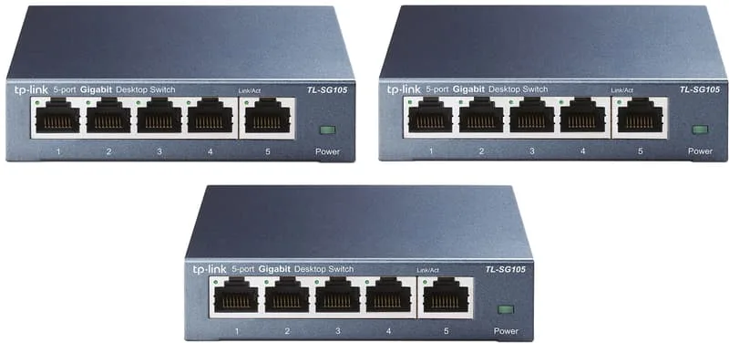 TP-Link TL-SG105 5-Port Gigabit Switch 3-Pack